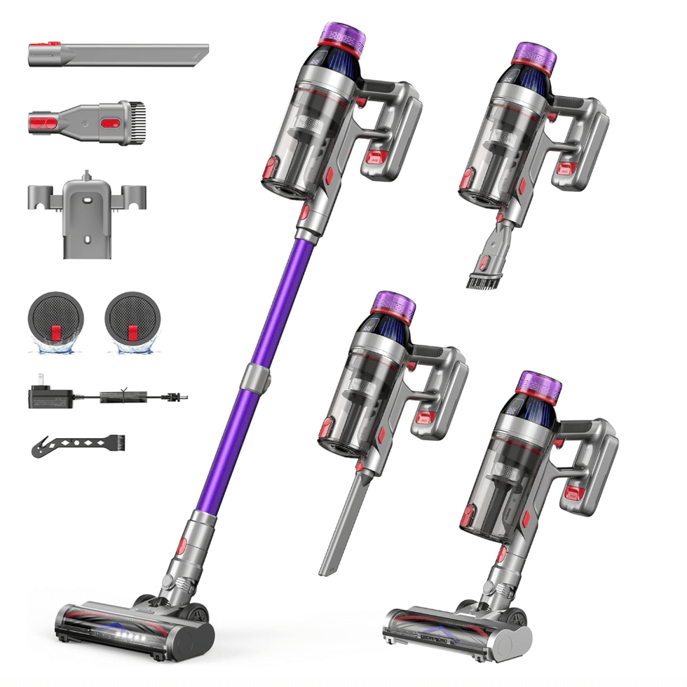 \u200bAspirateur balai sans fil Ernamol 550 W \u2013 Aspiration 45 kPa avec filtre HEPA