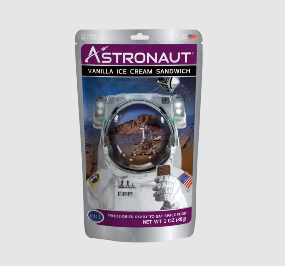 \u200bAstronaut Vanilla Ice Cream Sandwich.