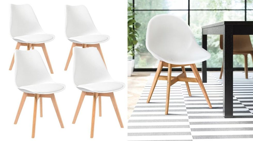 \u200bAykah Lot de 4 chaises du Amazon. Droite : FANBYN Chaise.