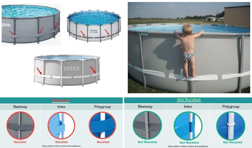 \u200bBestway, Intex and Polygroup above-ground pools.