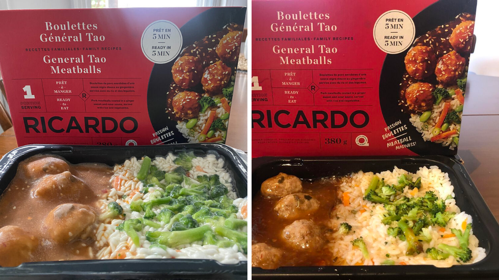 \u200bBoulettes G\u00e9n\u00e9ral Tao RICARDO avant cuisson et apr\u00e8s.