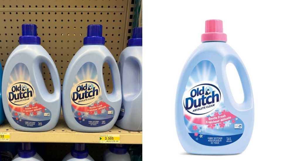 \u200bBouteilles d\u2019assouplisseur liquide Old Dutch \u00ab Gentle Fresh Fra\u00eecheur d\u00e9licate \u00bb, format 1,6 L.