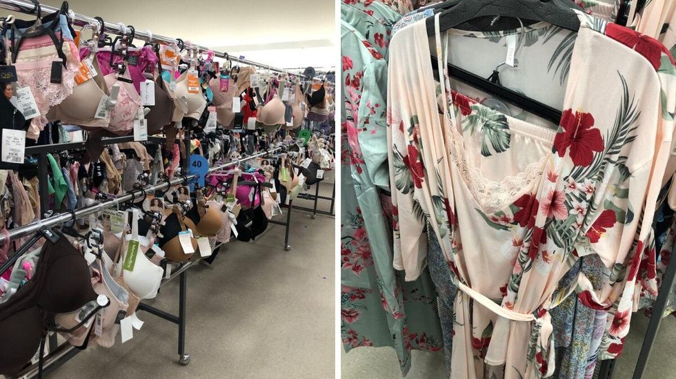 \u200bBras and underwear at Winners. Right: Pyjama sets at Winners.