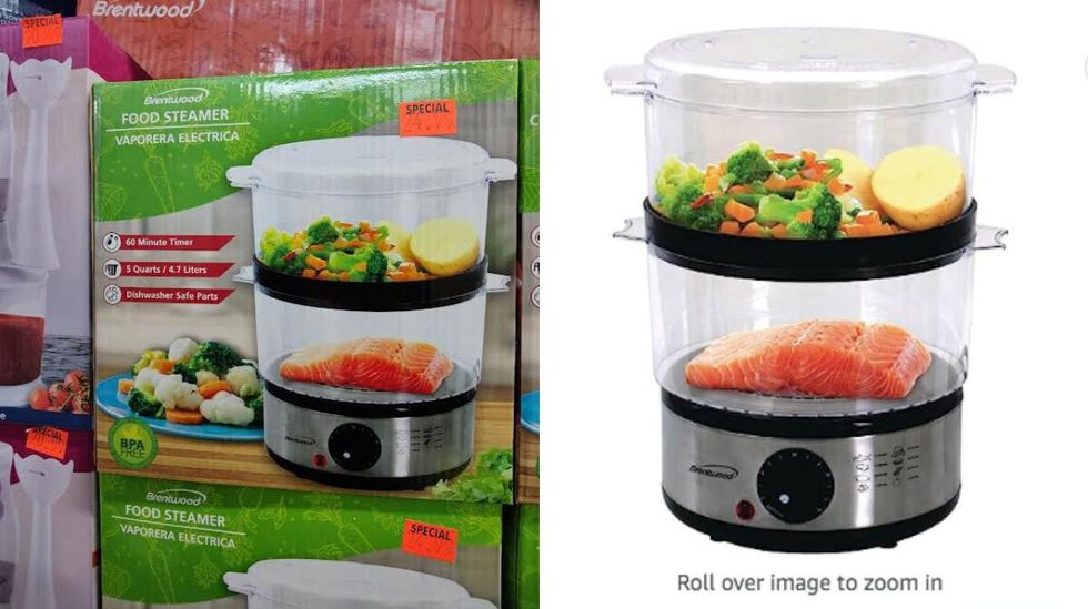 \u200bBrentwood Food Steamer pictured at Price War. Right: Brentwood Food Steamer on Amazon.