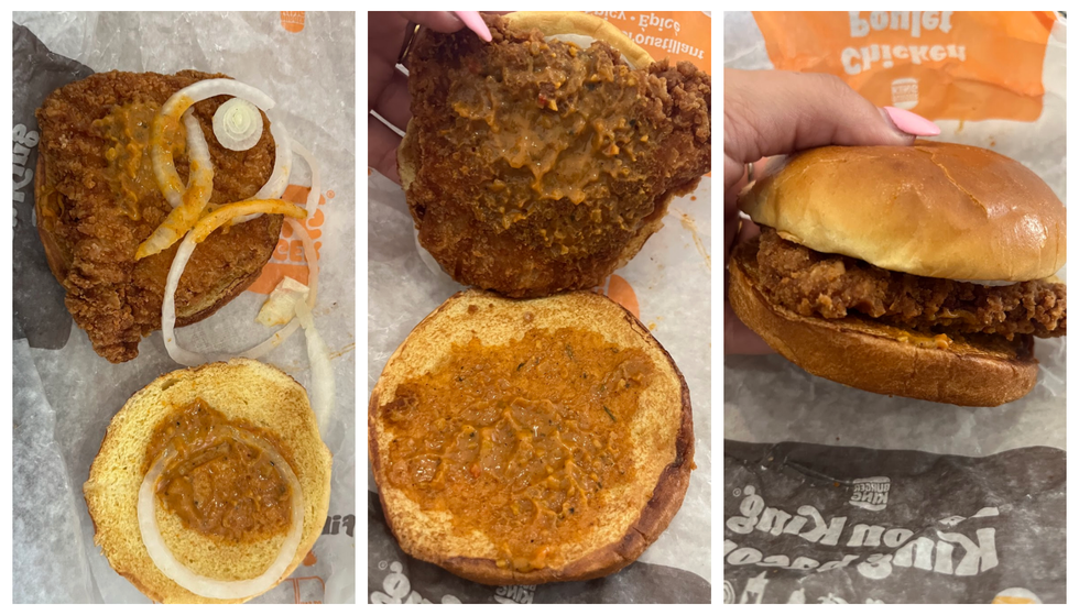 \u200bBurger au poulet au beurre de Burger King.