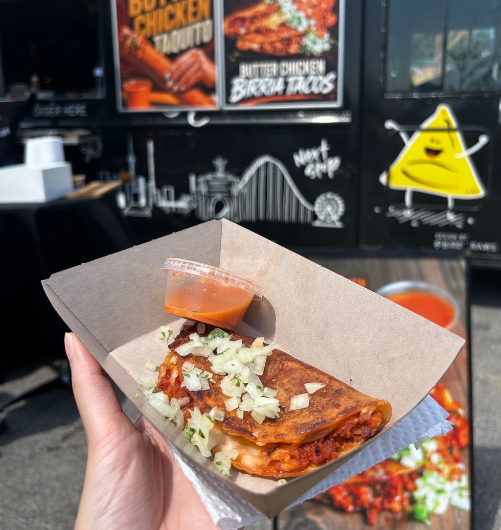 \u200bButter Chicken Birria Tacos from Rick's Good Eats.