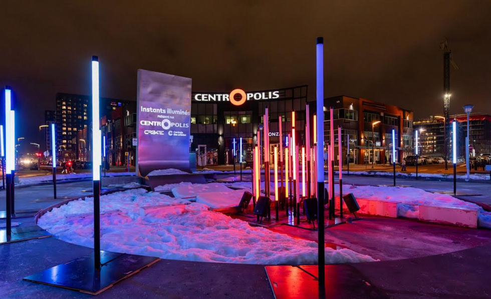 \u200bDes b\u00e2tons lumineux pour l'activation instants lumineux au Centropolis.