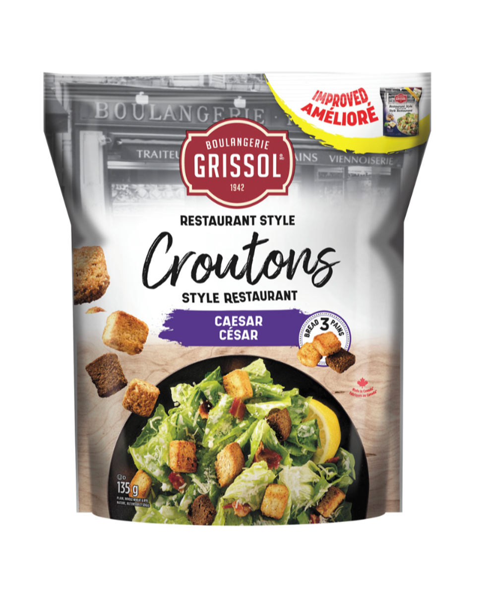 \u200bDes croutons de la marque Boulangerie Grissol.