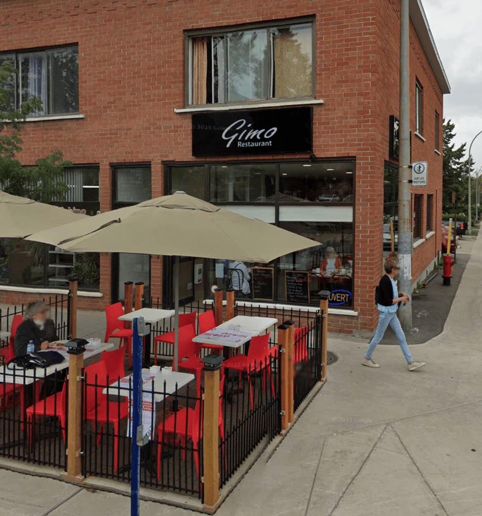 \u200bDevanture du Restaurant Gimo \u00e0 Montr\u00e9al.