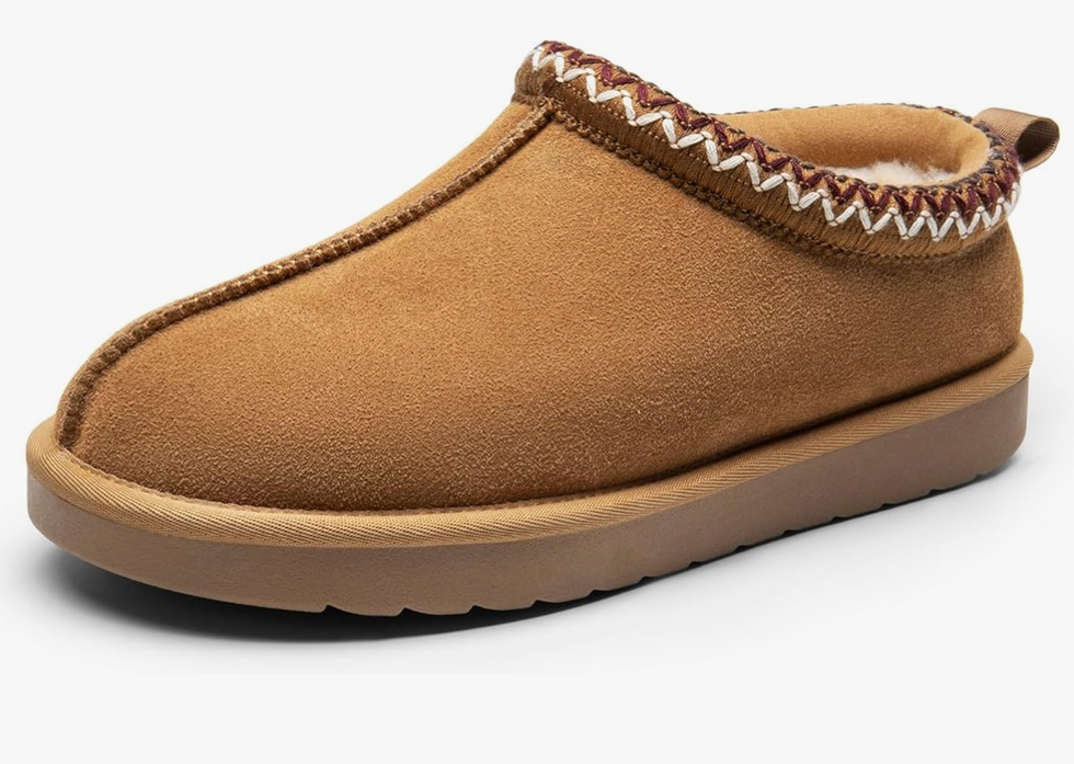 \u200bDREAM PAIRS Pantoufles douillettes en daim v\u00e9ritable.