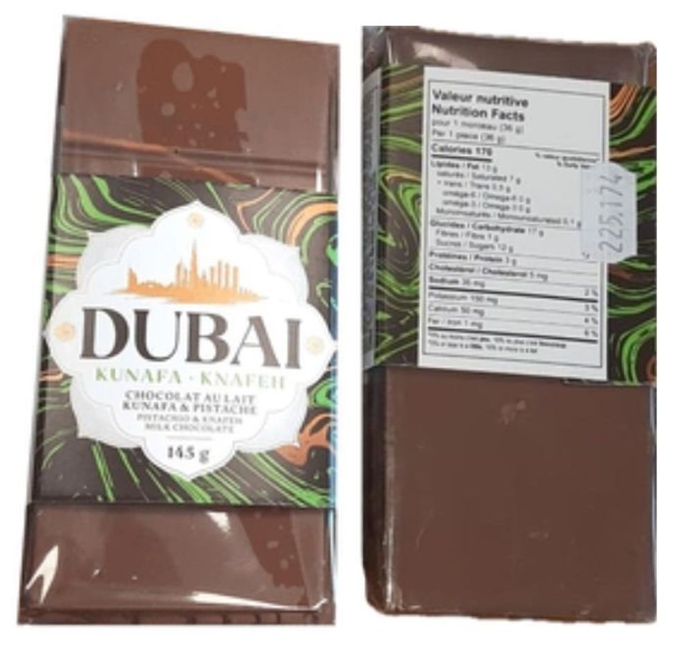 \u200bDubai Pistachio & Knafeh Milk Chocolate, 145 g.
