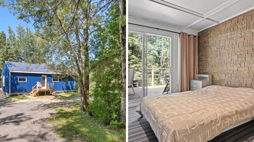 \u200bFa\u00e7ade ext\u00e9rieure. Droite : Chambre \u00e0 coucher.