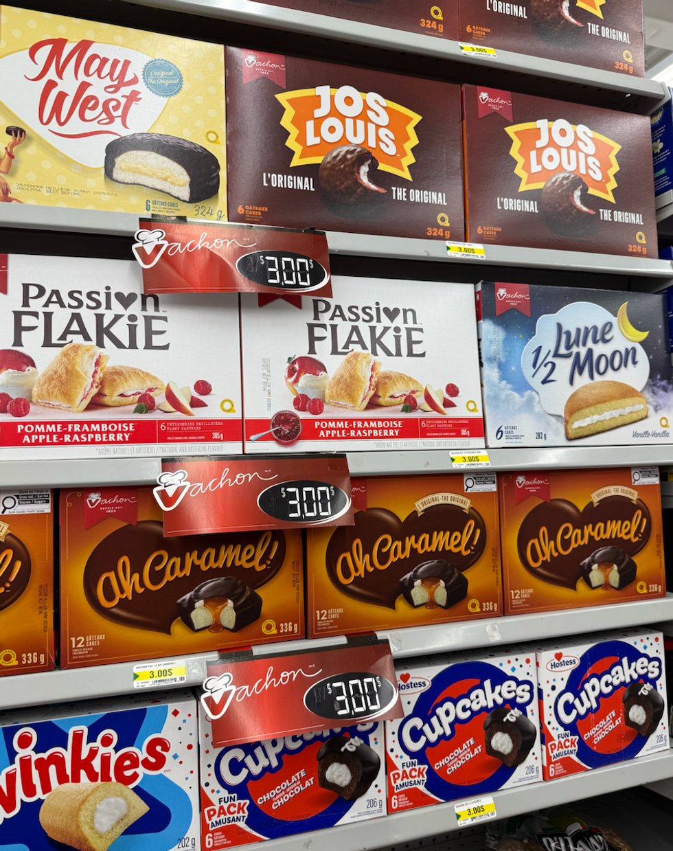 \u200bG\u00e2teaux de Vachon vari\u00e9s : May West, Passion Flakie, 1/2 Lune, Ah Caramel et plus.