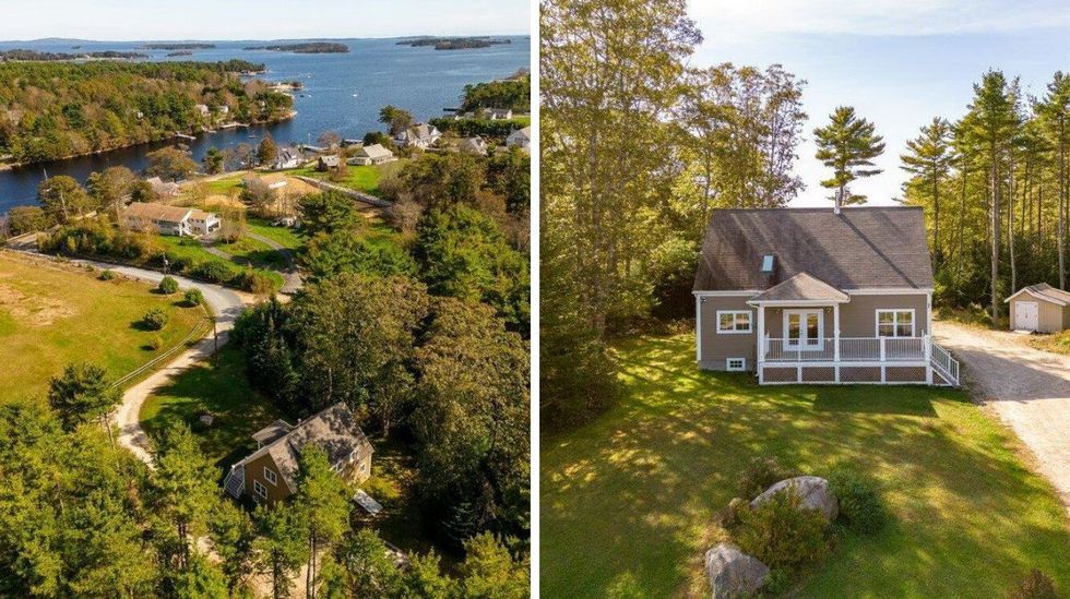 \u200bHouse for sale in Nova Scotia that's surrounded by trees.