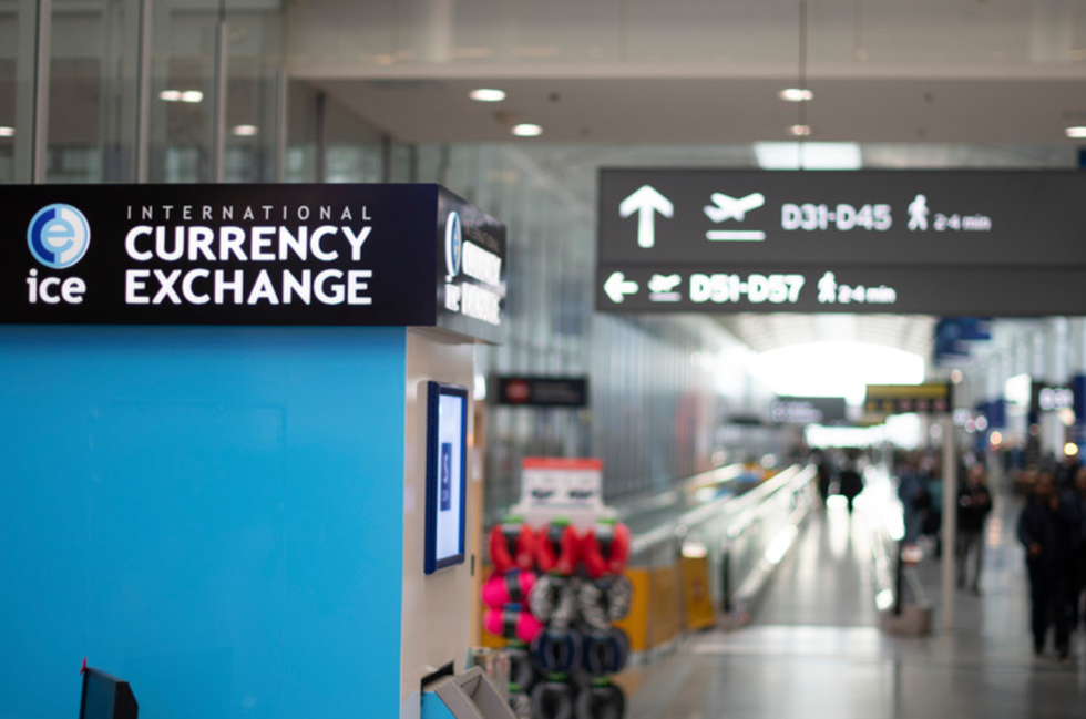 \u200bInternational Currency Exchange at Toronto Pearson Airport.