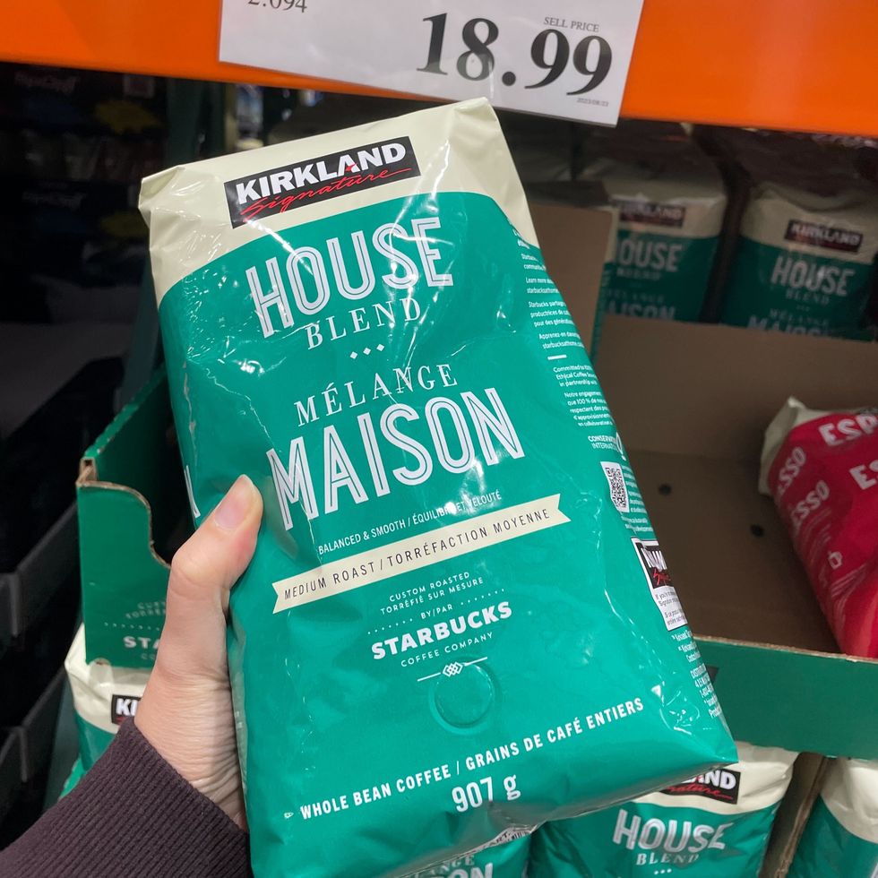 \u200bKirkland Signature House Blend Coffee at Costco in Canada.