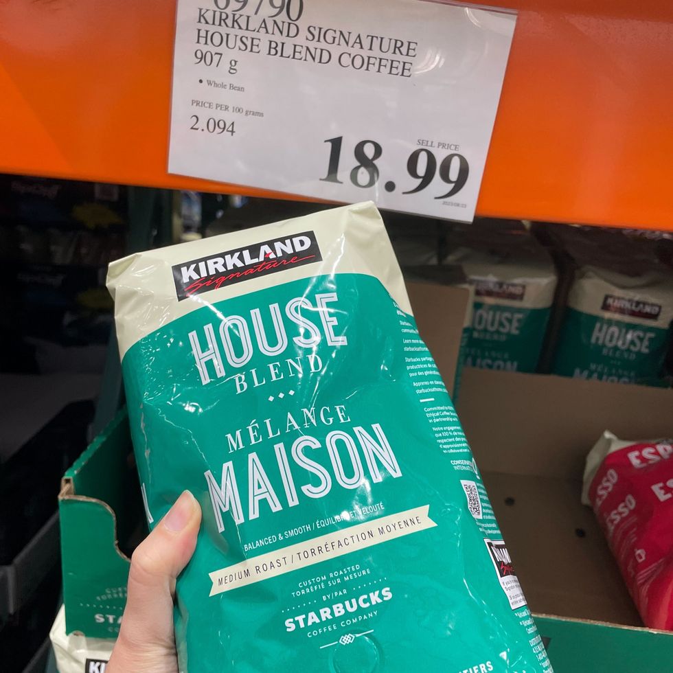 \u200bKirkland Signature House Blend coffee at Costco.