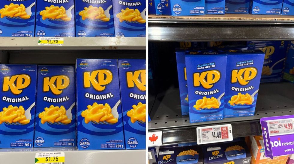 \u200bKraft Dinner at Dollarama. Right: Kraft Dinner at Metro.