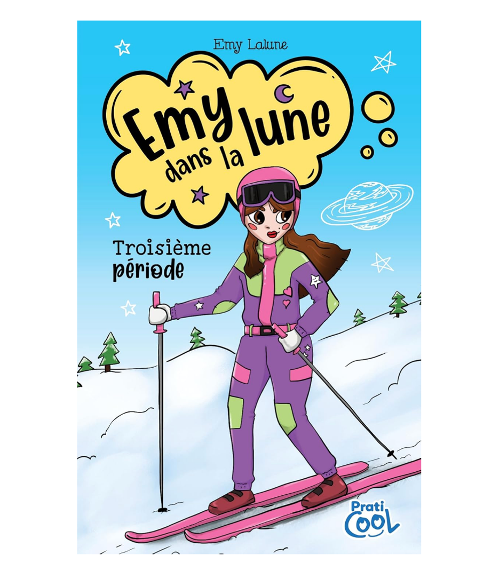 \u200bLa couverture du livre \u00ab Emy dans la lune : Troisi\u00e8me p\u00e9riode \u00bb d'Emy Lalune.