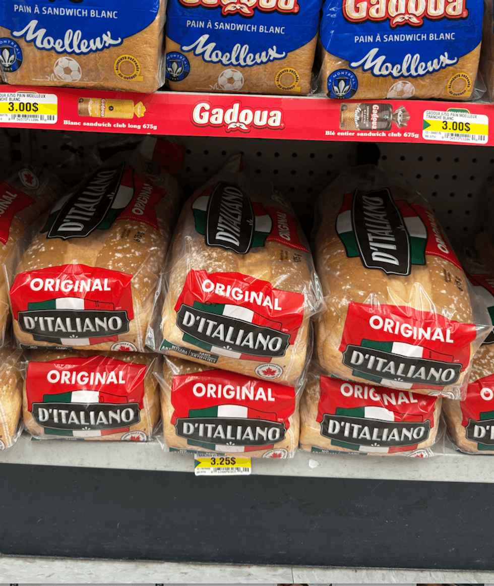 \u200bLe pain D'Italiano, vendu au Dollarama.