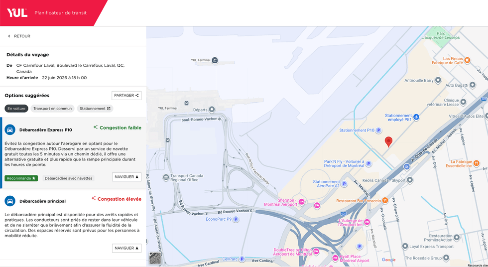 \u200bLe site du planificateur de transit YUL.