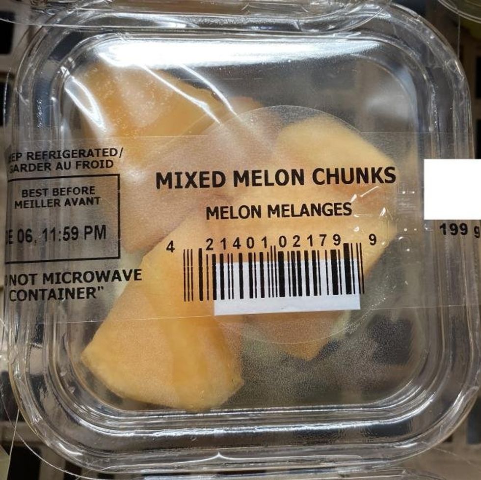 \u200bMixed Melon Chunks sold in Manitoba.