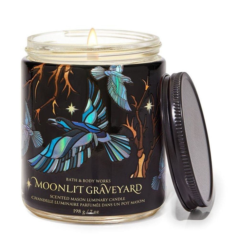 \u200bMoonlit Graveyard single-wick candle from Bath & Body Works.