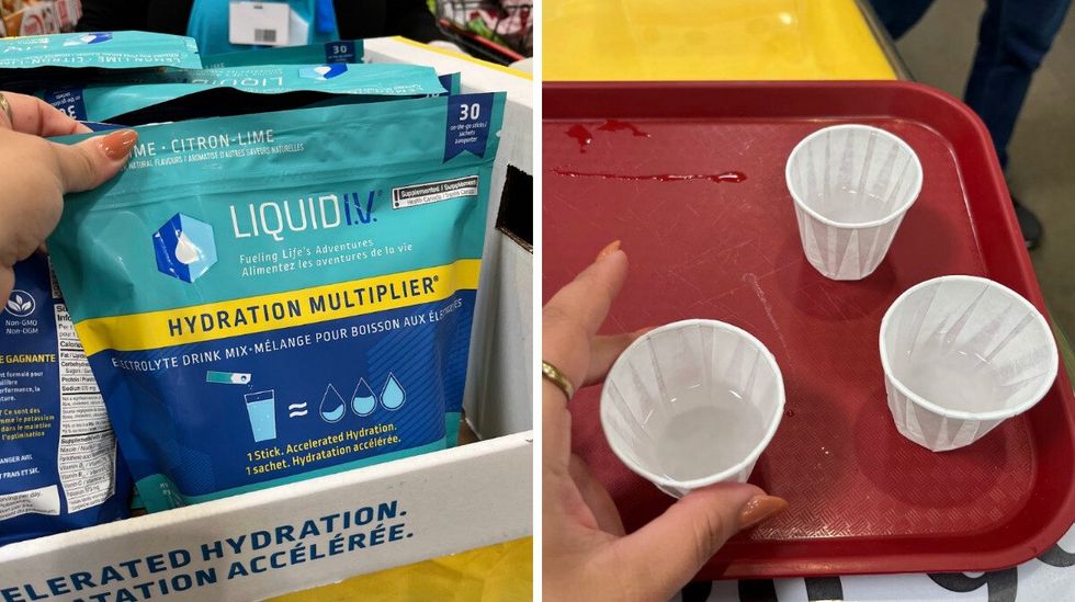 \u200bMultiplicateur d'hydratation Liquid IV Citron Lime en d\u00e9gustation chez Costco.