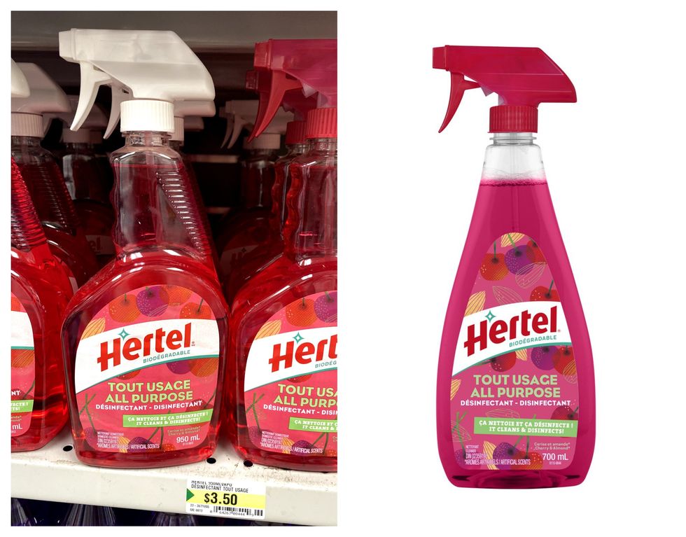 \u200bNettoyants tout-usage \u00e0 vaporiser d\u00e9sinfectant Hertel.