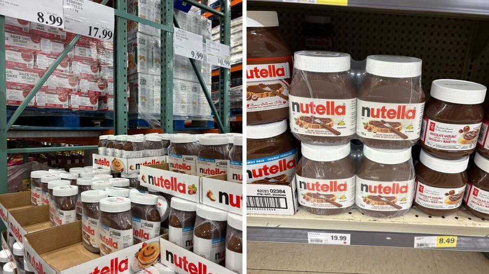 \u200bNutella at Costco. Right: Nutella at Loblaws.