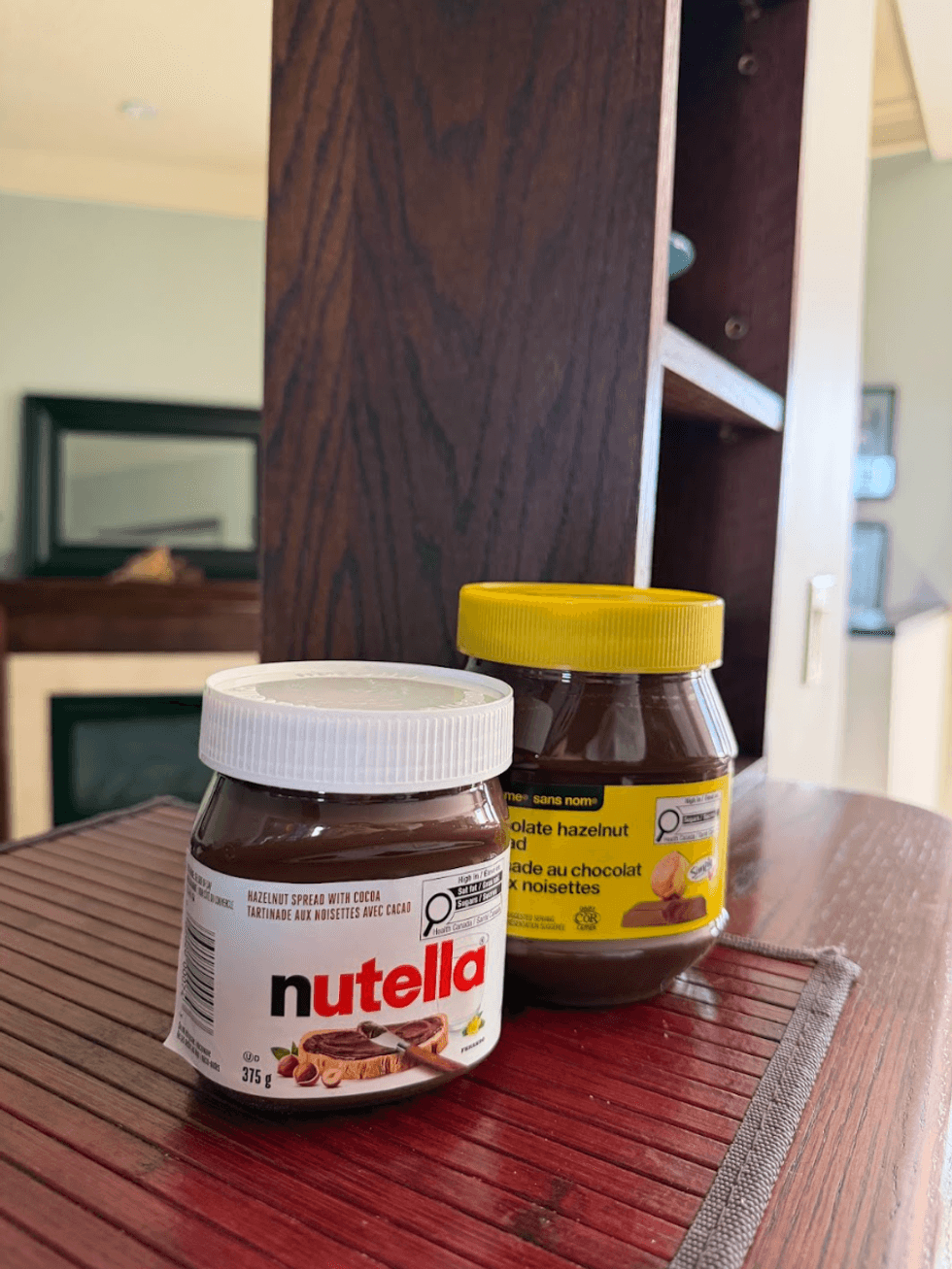 u200bNutella compared to No Name Brand hazelnut spread.