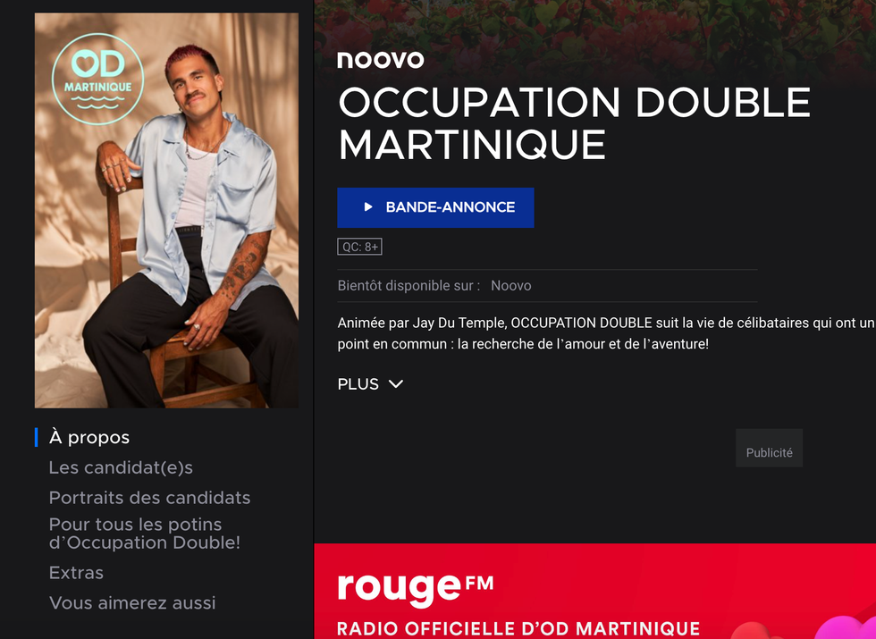 \u200bOccupation Double Martinique sur Noovo.ca.