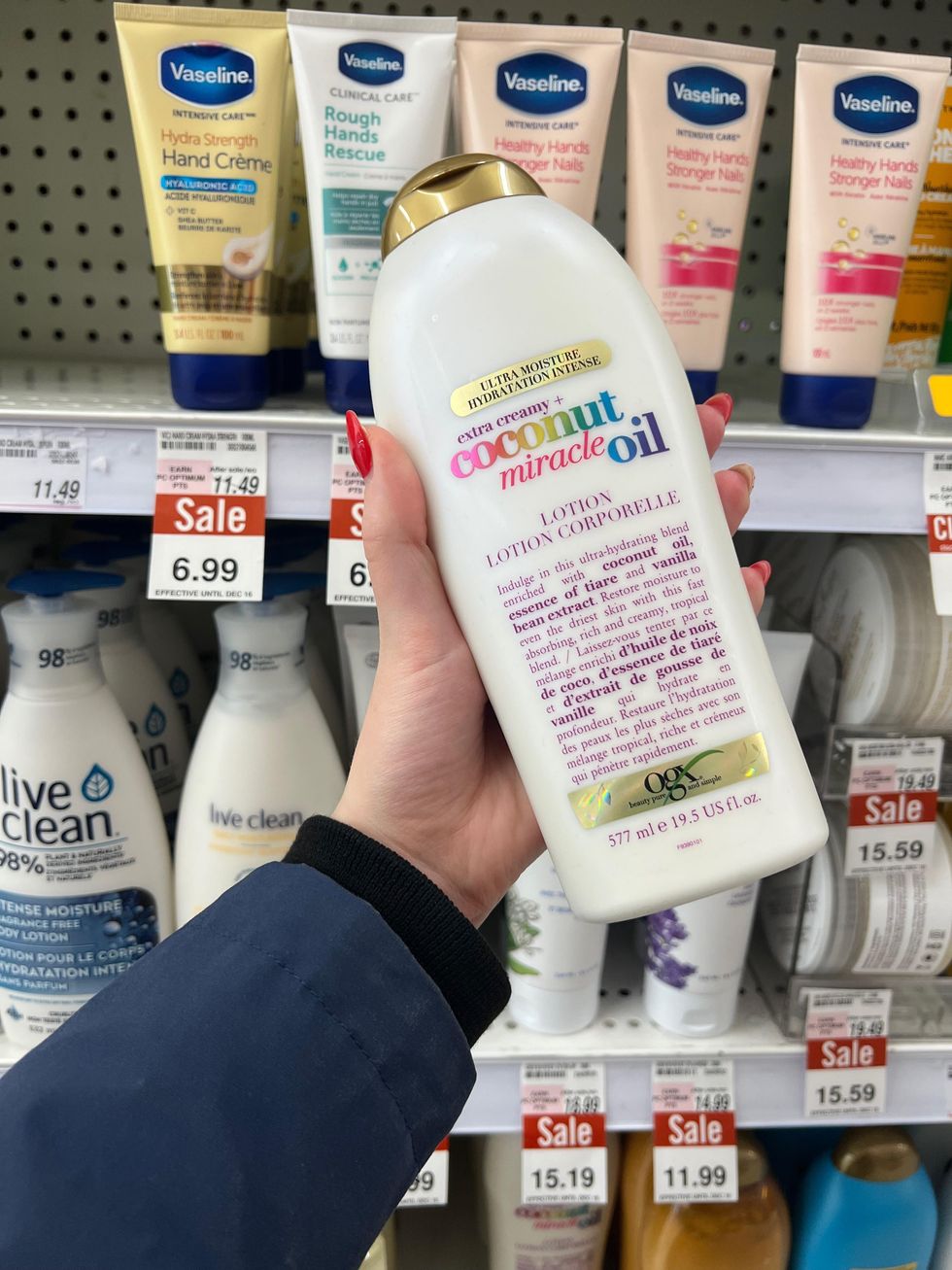 \u200bOGX Coconut Miracle Oil Body Lotion.