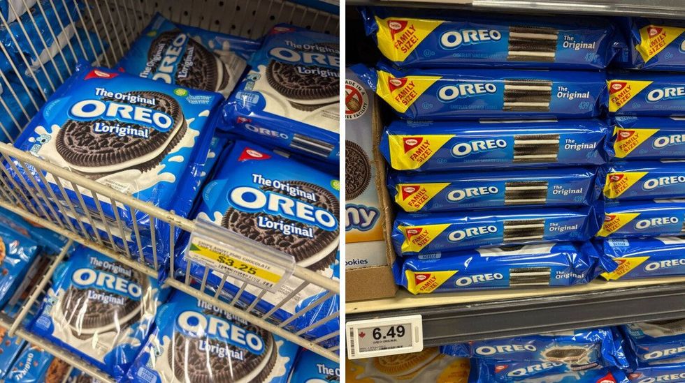 \u200bOreos at Dollarama. Right: Oreos at Loblaws.