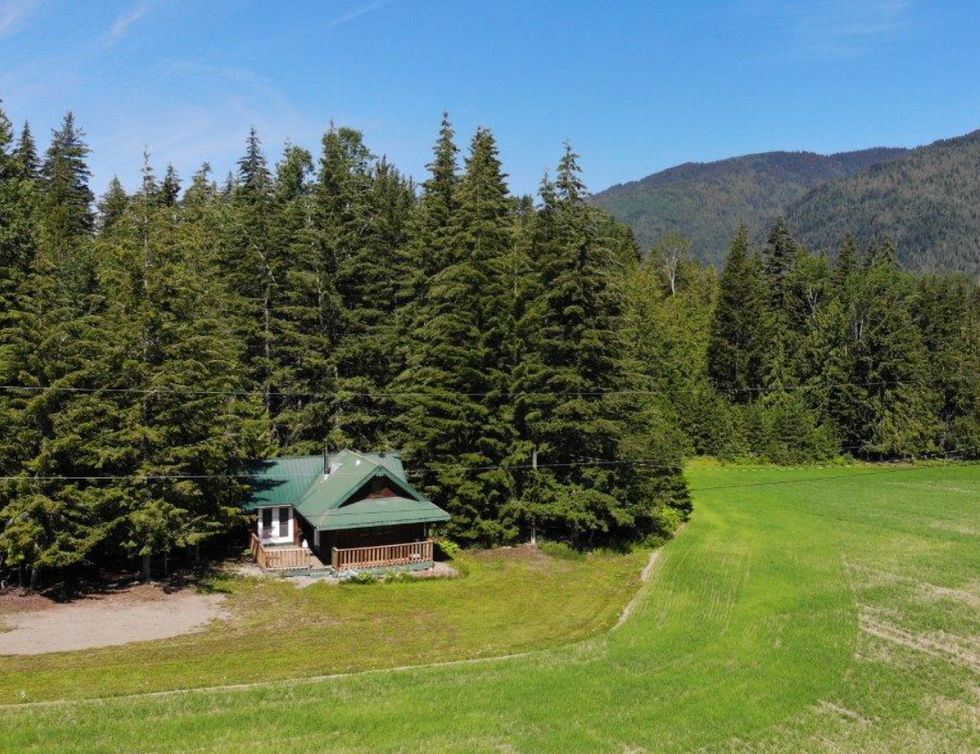 \u200bOutside of the cabin.