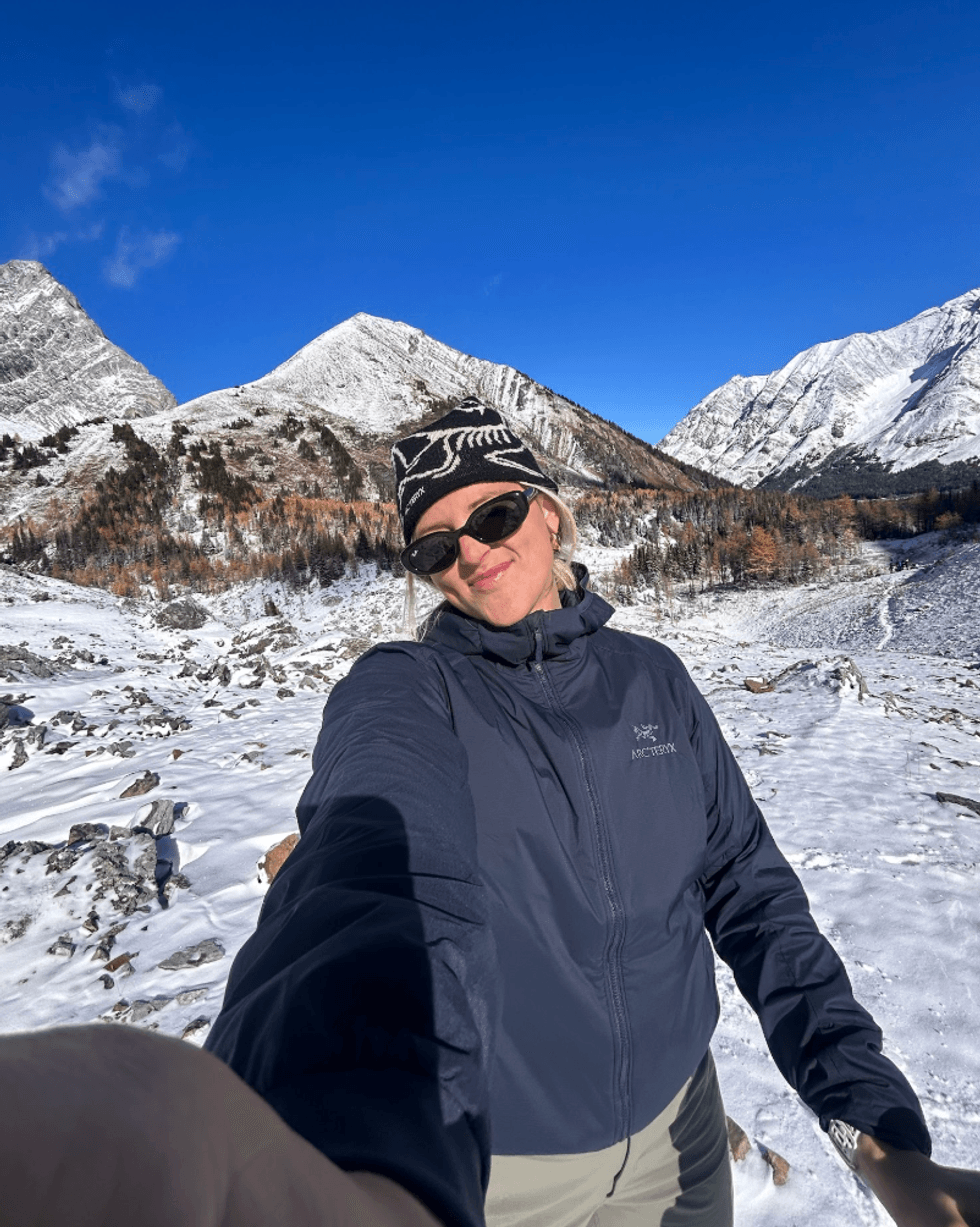 \u200bPerson in the mountains.