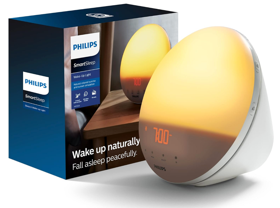 \u200bPhilips R\u00e9veil simulation de lever de soleil blanc clair.