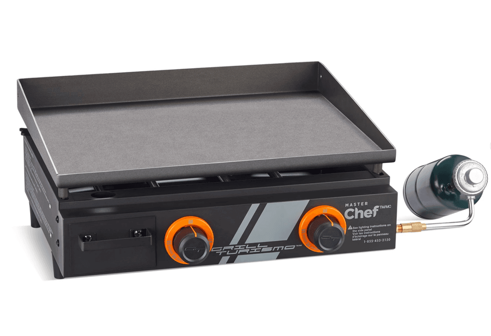 \u200bPlaque chauffante portative au propane \u00e0 2 br\u00fbleurs MASTER Chef (22 po).