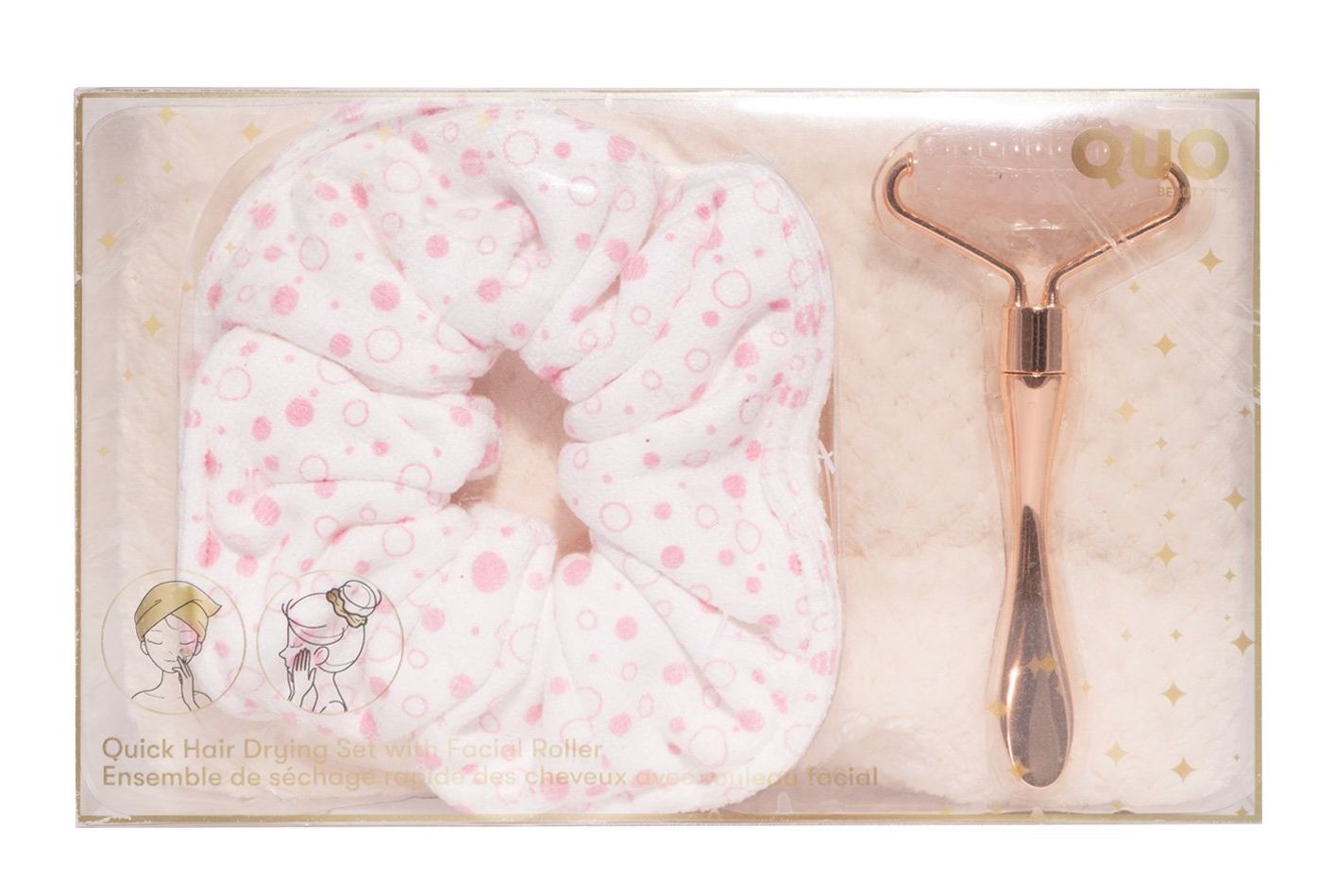 \u200bQuo Beauty Quick Hair Drying Set with Facial Roller from Shoppers.