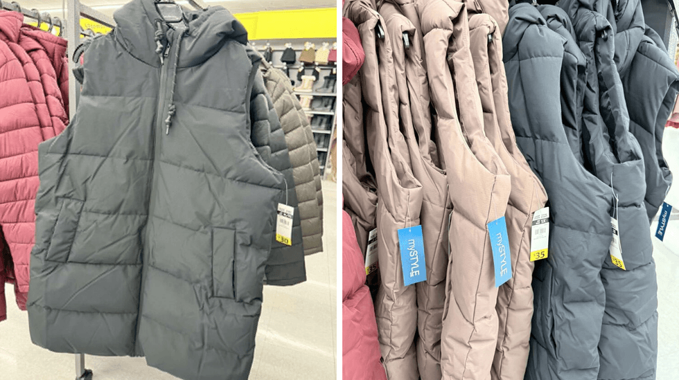 \u200bS\u00e9lection de vestes matelass\u00e9es sans manches  longues en vente pour 35 $ au Tigre G\u00e9ant.