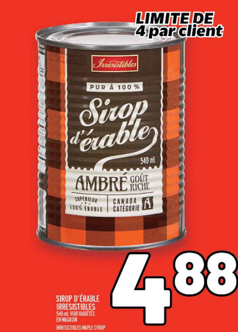 \u200bSirop d'\u00e9rable.