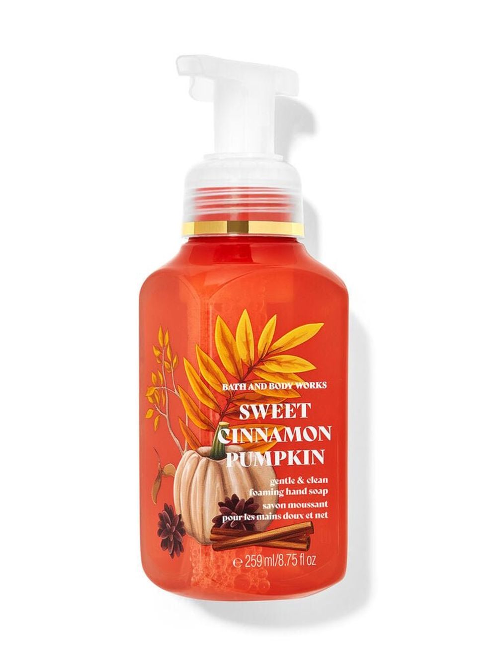 \u200bSweet Cinnamon Pumpkin foaming hand soap from Bath & Body Works.