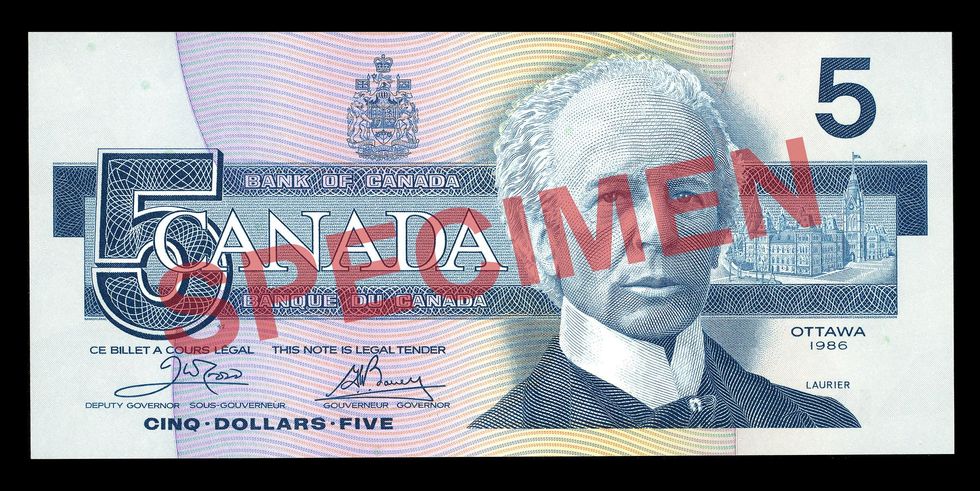 \u200bThe 1986-1991 $5 banknote.