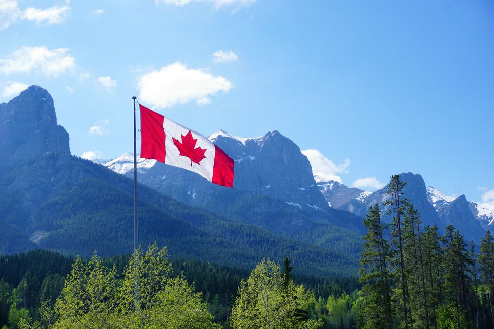 \u200bThe Canadian flag.
