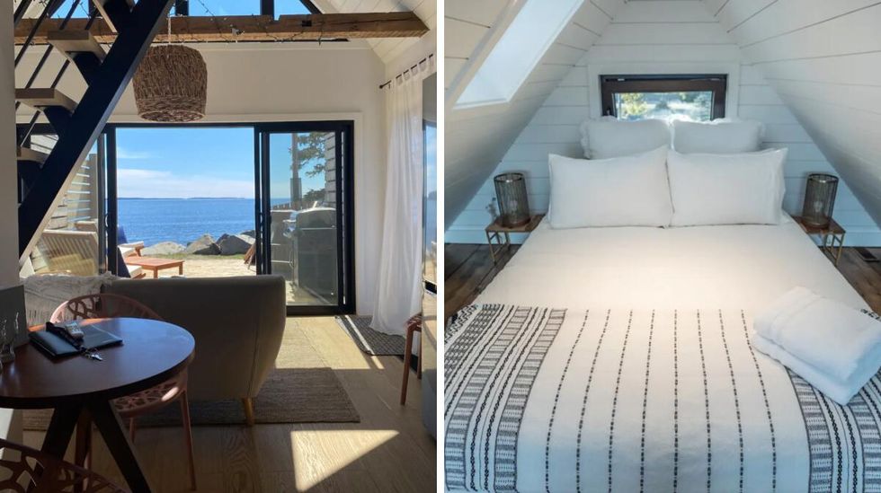 \u200bThe oceanfront tiny house Airbnb.