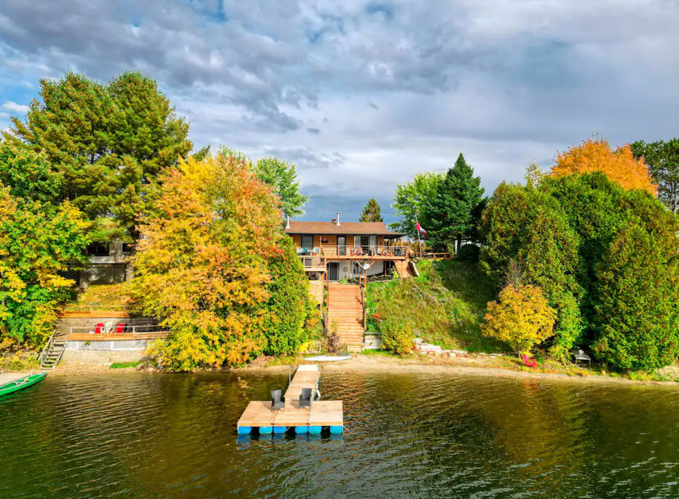 \u200bThe waterfront cottage in Saint-Andr\u00e9-Avellin, Quebec.