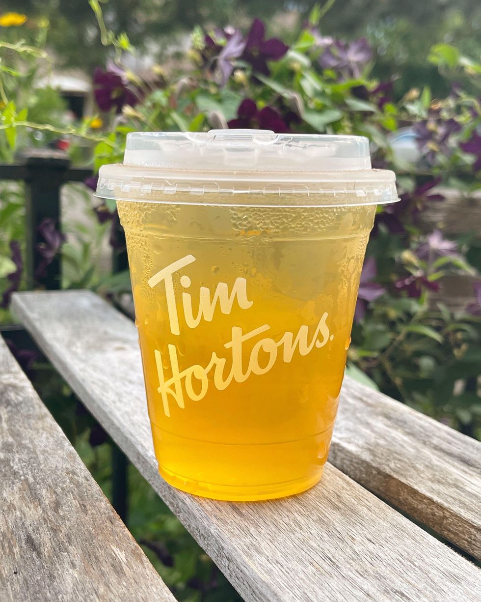 \u200bTim Hortons' Brewed Iced Tea Quencher.