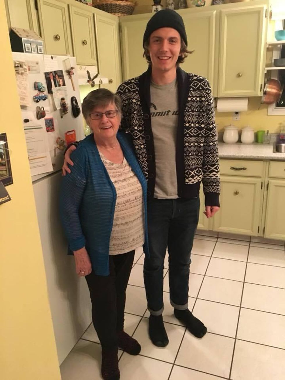 \u200bTristan and his grandmother.
