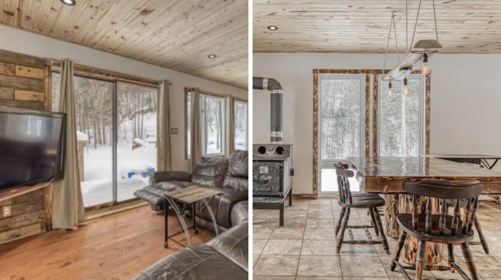 \u200bUn chalet au bord de la rivi\u00e8re \u00e0 Sainte-Brigitte-de-Laval, Qu\u00e9bec.