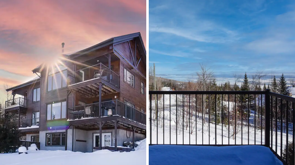\u200bUn chalet avec une vue \u00e0 couper le souffle \u00e0 dix personnes \u00e0 Petite-Rivi\u00e8re-Saint-Fran\u00e7ois, Qu\u00e9bec.